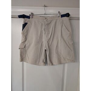 Birdwell Beach Britches Mens Medium Tan Corduroy Cargo Shorts surf coastal